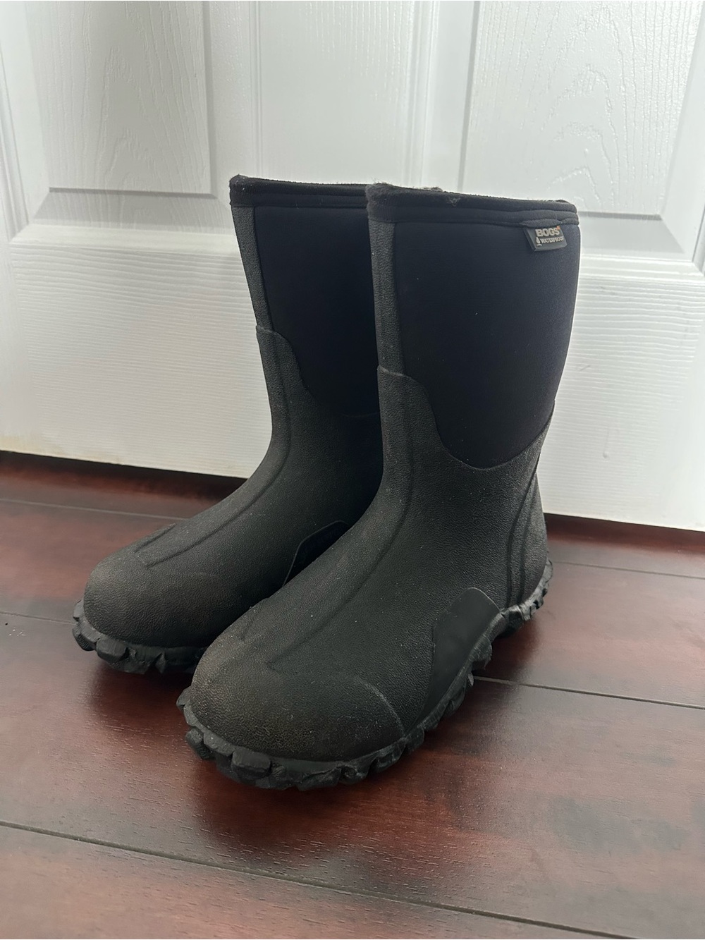 Size 7 (EU 40) Bogs Mens Classic Mid Neo-Tech Waterproof Winter Rain Boots Black - Picture 5 of 7